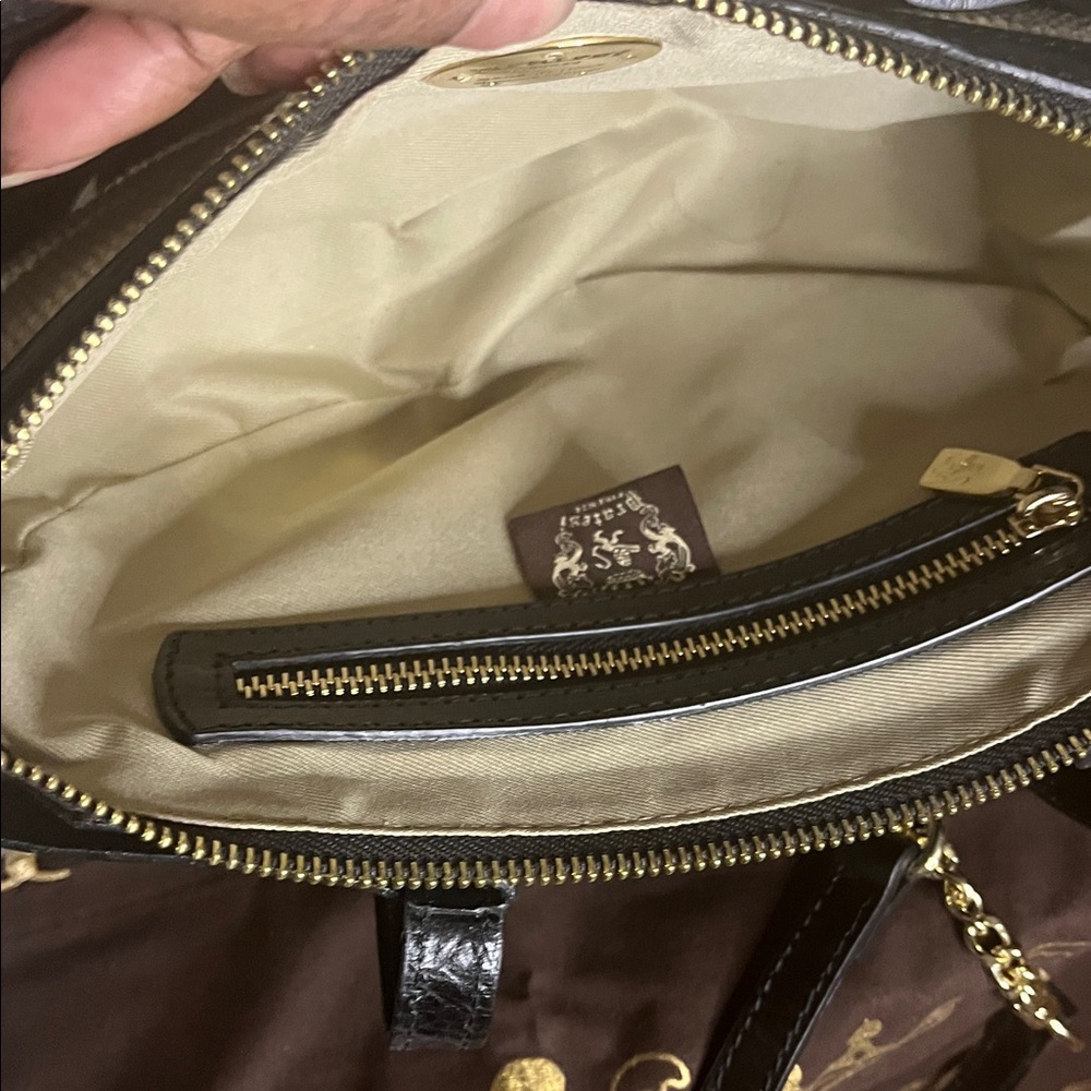 Pratesi Firenze “Lucolena” Italian leather crossbody-shoulder bag - Picture 9 of 10